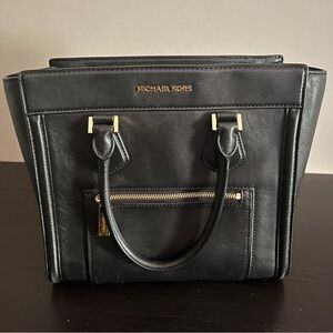 Michael Kors Colette Black Leather Handbag
